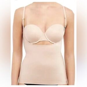 NWT SPANX suit your fancy, open, bust, Cami, champagne, beige.